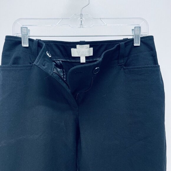 Talbots Dress Pants Sz 10 Womens Signature Cropped Wide Leg Cotton Lightweight - Picture 6 of 11